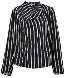 Argyle Stripe Cowl Blouse