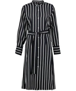 Argyle Stripe Shirt Dress