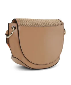 Banner Saddle Raffia Bag