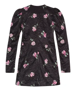 Crinkled Satin Dress