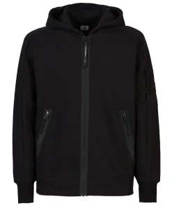 Diagonal Raised Zip Hood