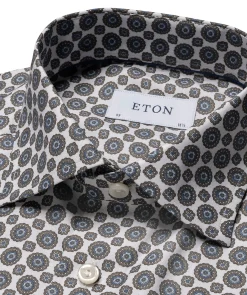 Gemoetric Print Slim Shir