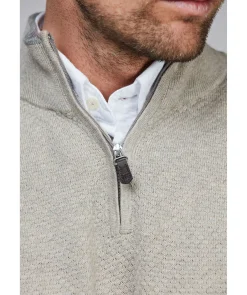 Half Zip Diamond Knit