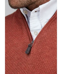 Half Zip Diamond Knit