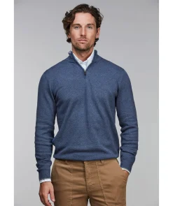 Half Zip Diamond Knit