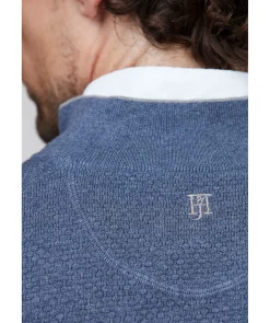 Half Zip Diamond Knit