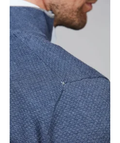 Half Zip Diamond Knit