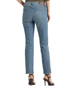 Mid Rise Straight Jeans