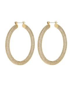 Pave Amalfi Hoops Earring