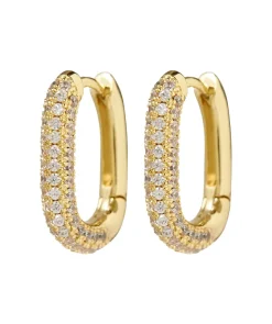 Pave Chain Link Earring