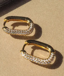 Pave Chain Link Earring