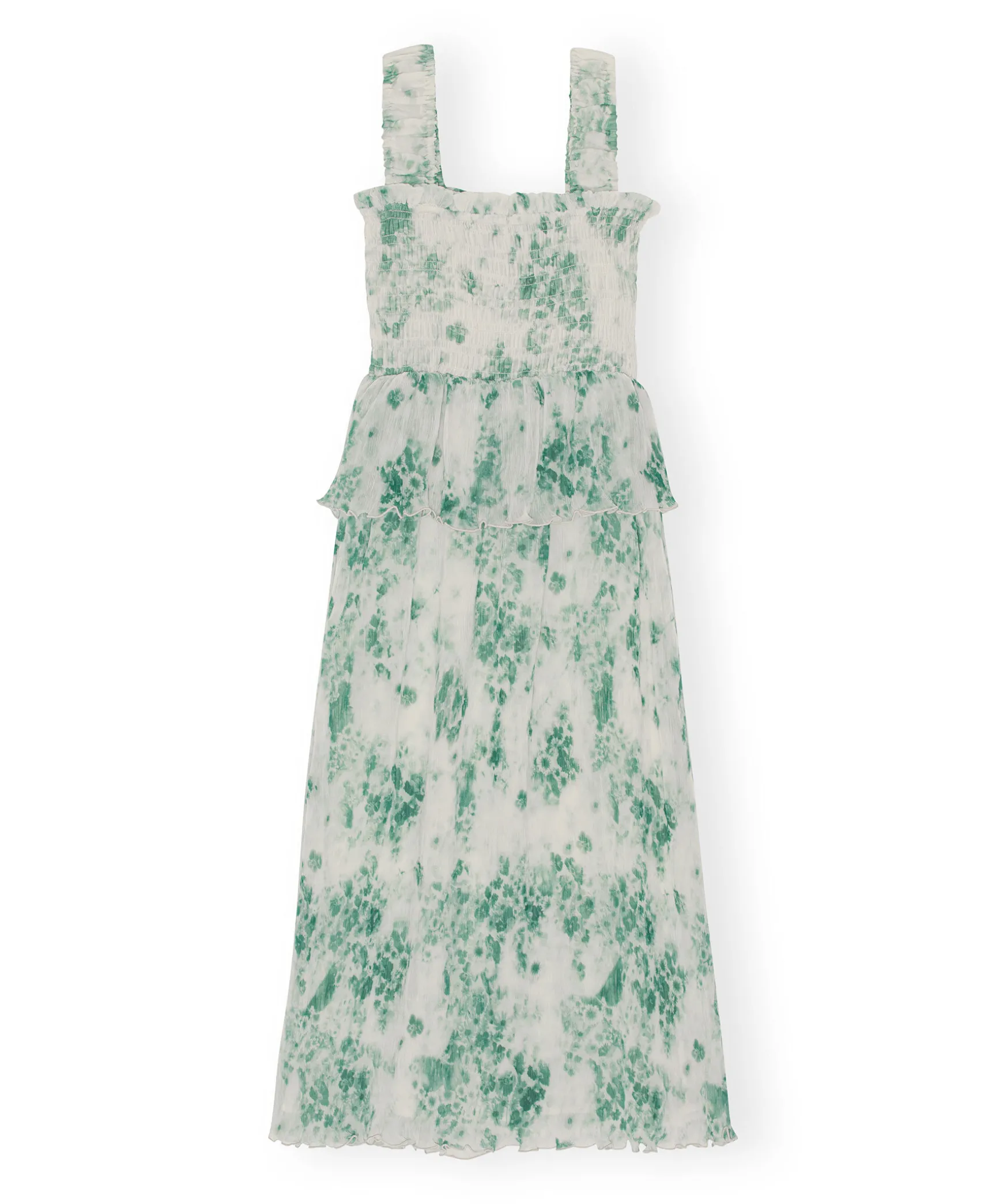 Pleated Smock Midi Dress