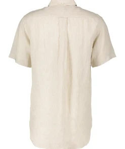 Reg Linen Stripe Ss Shirt