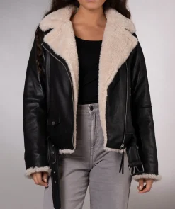Shearling Leather Biker