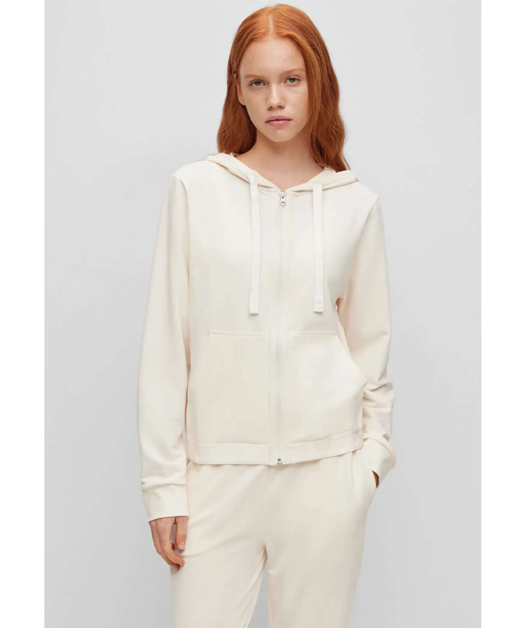 Sporty Logo Zip Hoodie