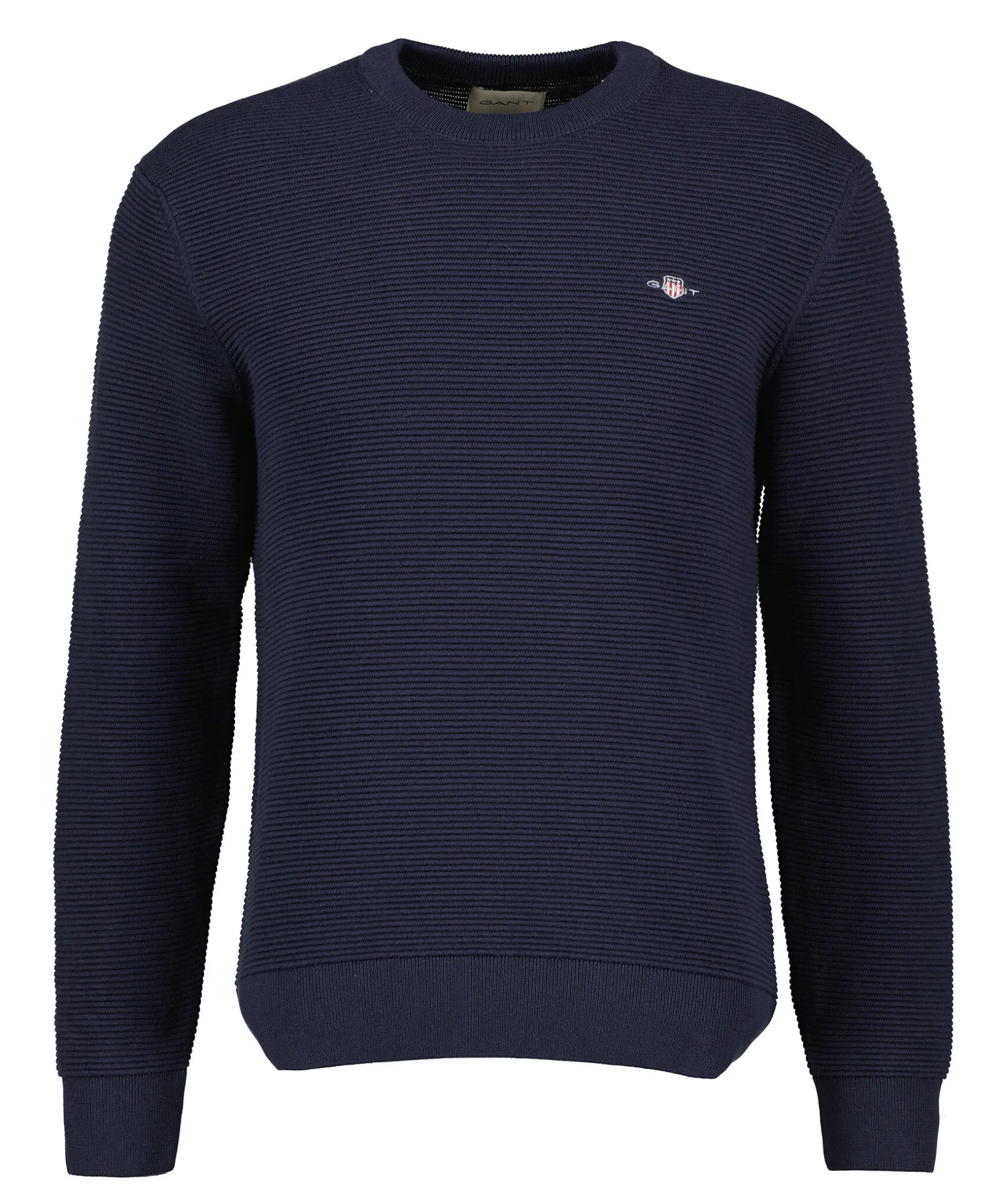 Textured Cotton C-Neck