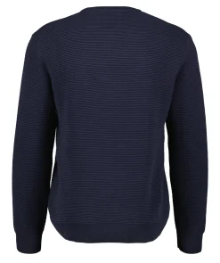 Textured Cotton C-Neck
