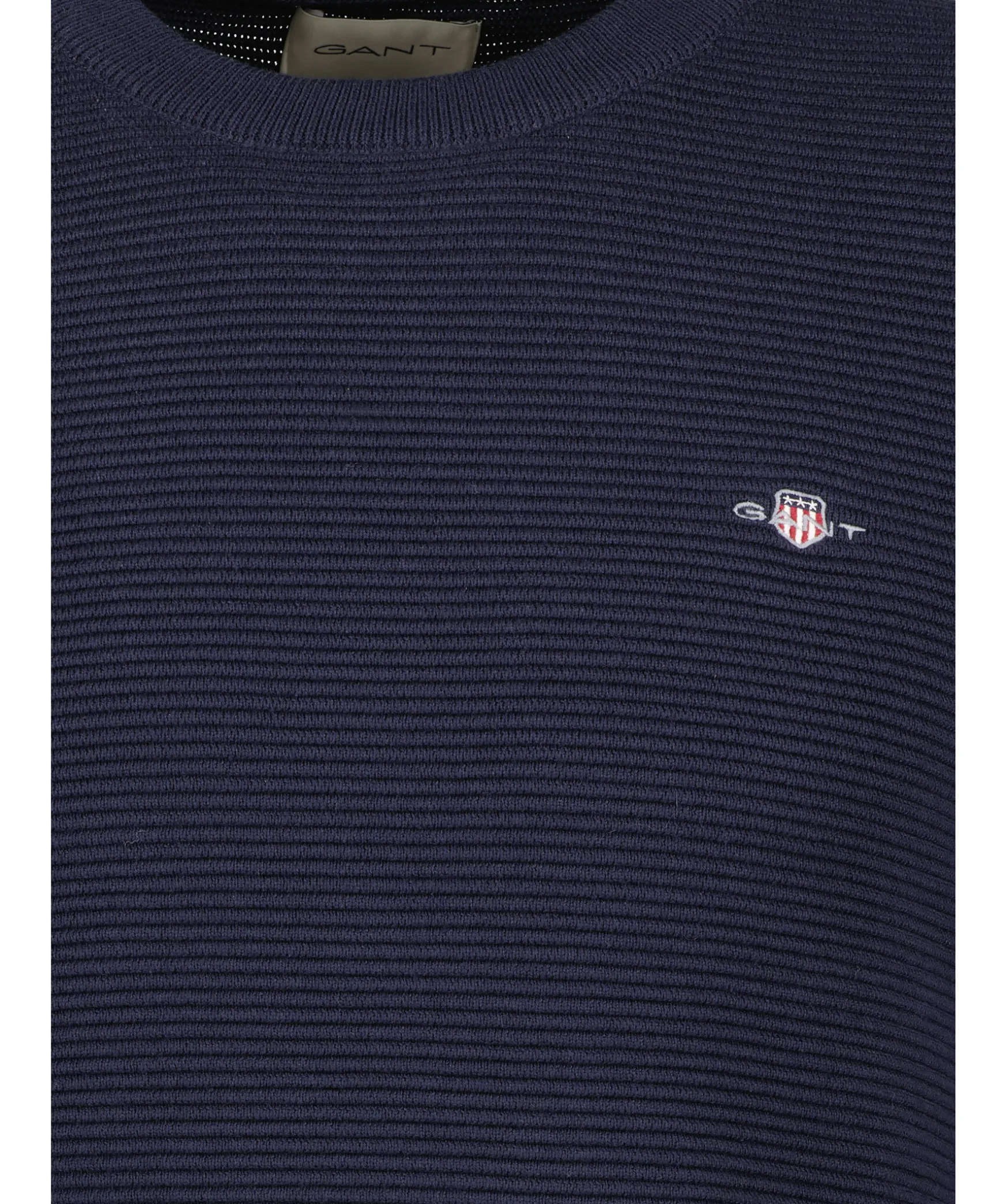 Textured Cotton C-Neck