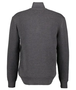 Textured Cotton Half Zip