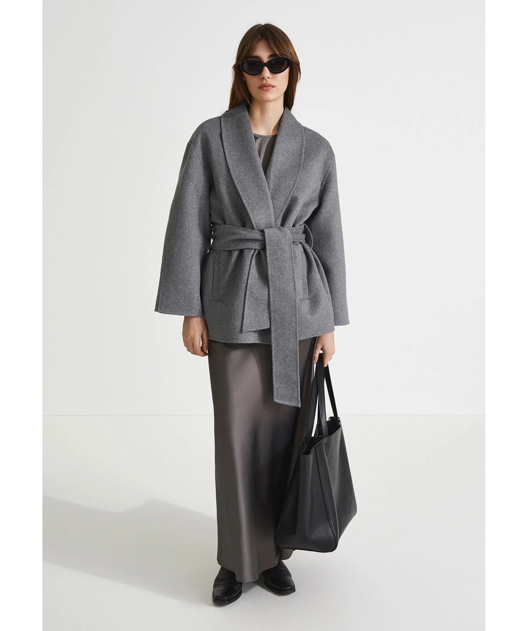 Tulle Wool Coat