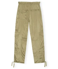 Washed Satin Cargo Pant